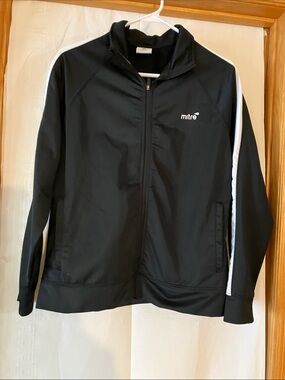 Mitre’Men’s M Full Zip BlackTrack Jacket   w/white stripes